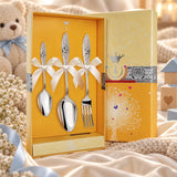 Kinderbesteck 925 Silber Jack Frost, drei Teile in der Geschenkbox — Lifestyle-Setting, Geschenk zur Geburt und Taufe