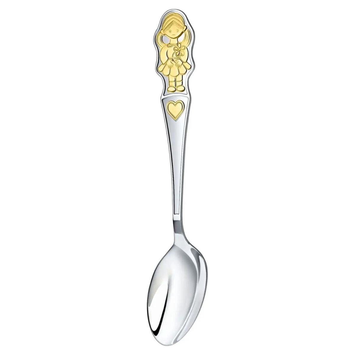 Children's cutlery 925 silver gold girl