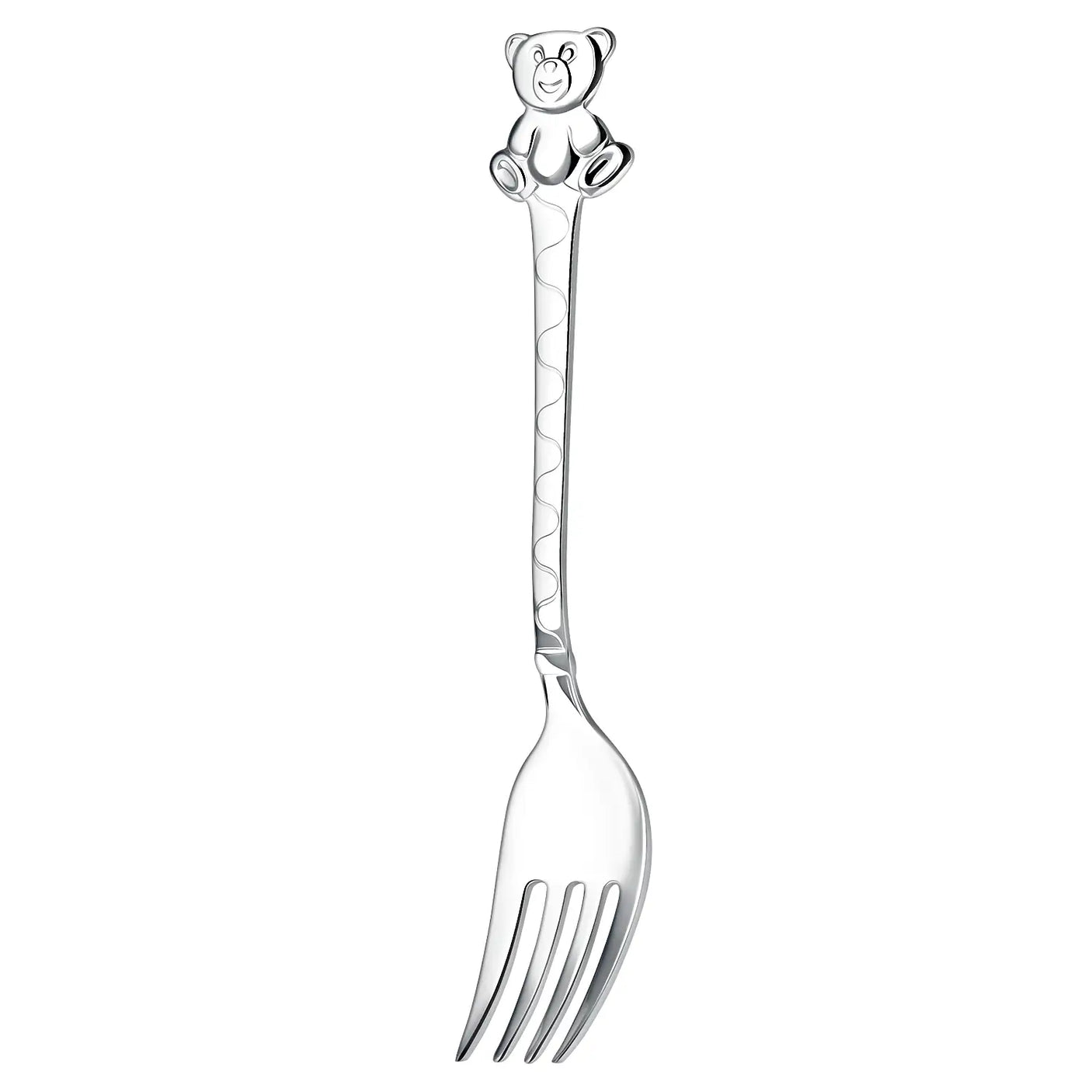 Kindergabel mit Teddybär aus 925 Silber, DoDo Kollektion, Geschenk zur Taufe.