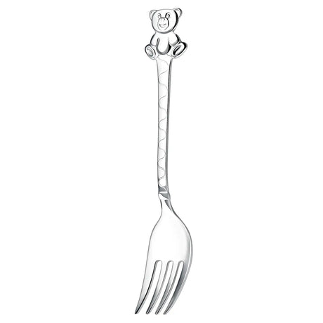 Kindergabel mit Teddybär aus 925 Silber, DoDo Kollektion, Geschenk zur Taufe.