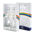2-teiliges Kinderbesteck aus 925 Silber mit Teddybär in Geschenkverpackung.