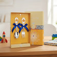 Kinderbesteck Set Sterne Gelb - Blau – 2 - teilig 925 Silber vergoldet
