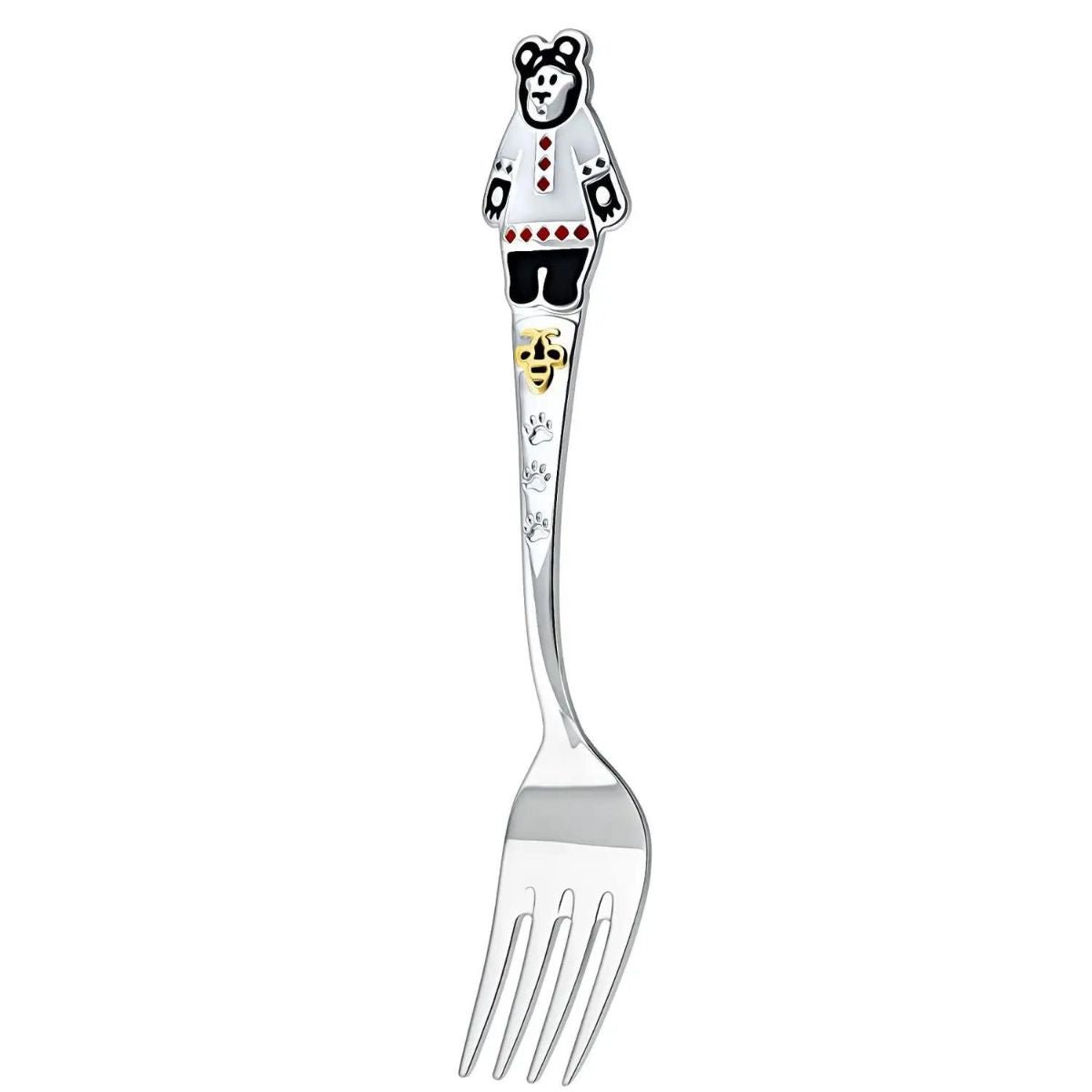 Baby cutlery set 925 silver gold-plated Mischa