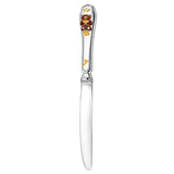 Kindermesser 925 Silber Braun Bär – Teil des 3-teiligen Kinderbesteck Sets