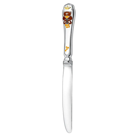Kindermesser 925 Silber Braun Bär – Teil des 3-teiligen Kinderbesteck Sets