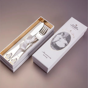 Kinderbesteck Set 925 Silber | Pinguin | Taufgeschenk