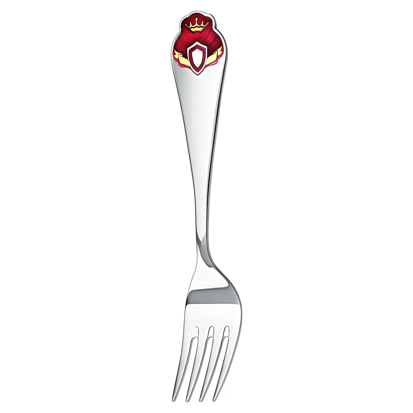 Kindergabel 925 Silber Prinzessin mit roter Emaille – Geschenkset für Mädchen.