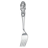 Kindergabel aus 925 Sterling Silber mit geschwärztem Mädchen Motiv hochwertig.