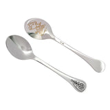 Kinderlöffel 925 Silber – Niello Ferkel Gold | Tauf - & Geburtsgeschenk