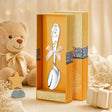 Kinderlöffel 925 Silber mit vergoldetem Sternenmuster — Lifestyle-Setting, Geschenk zur Geburt