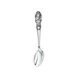 Kinderlöffel 925 Silber mit Mädchen-Motiv und Herzfeld am Griff – gravierbares Taufgeschenk für Babys und Kleinkinder.