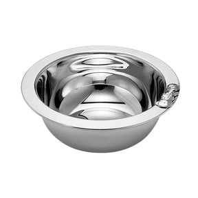 Kinderschale 925 Silber Bär mit Ball — polierte runde Silberschale mit Bär-mit-Ball-Relief am Rand, Geschenk zur Taufe