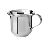Kinderbecher 925 Silber — polierter Becher in Trompetenform mit Standfuß und geschwungenem Henkel, Freisteller