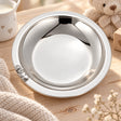 Kinderteller 925 Silber Bär mit Ball — Lifestyle-Setting, Geschenk zur Geburt und Taufe