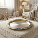 Kinderteller 925 Silber vergoldet Niello | Astra Gold | Ø 150mm