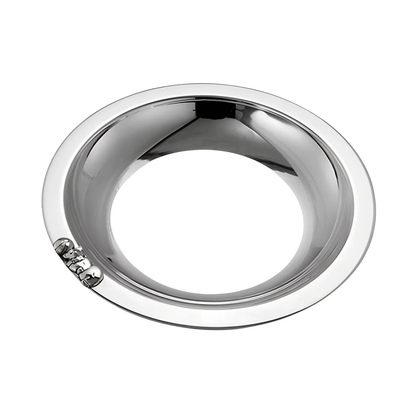 Kinderteller 925 Silber Bär mit Ball — flacher polierter Silberteller mit Bär-mit-Ball-Relief am Rand, Geschenk zur Taufe
