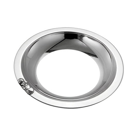 Kinderteller 925 Silber Bär mit Ball — flacher polierter Silberteller mit Bär-mit-Ball-Relief am Rand, Geschenk zur Taufe