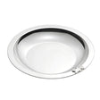 Kinderteller 925 Silber Teddybär — flacher polierter Silberteller mit kleinem Teddybär-Relief am Rand, Geschenk zur Taufe