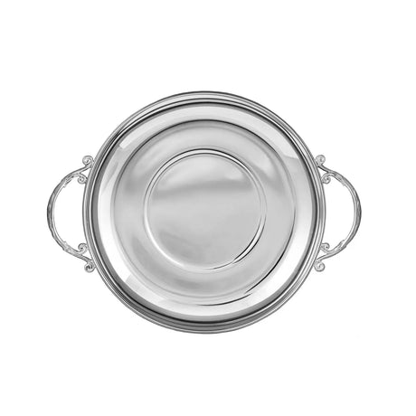 Kinderteller mit Henkeln aus 925 Silber, gravierbar, Prinz-Design.