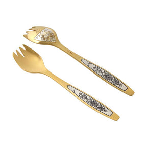 Kuchengabel 925 Silber vergoldet Astra Classic