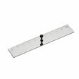 Lineal 925 Silber Zaramella — 11 cm mit gedrechseltem Griffknauf und eingeätzter Zentimeterskala, hochglanzpoliert