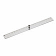 Lineal 925 Silber Zaramella — 21 cm mit gedrechseltem Griffknauf und eingeätzter Zentimeterskala, hochglanzpoliert