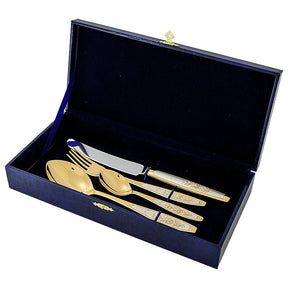 Silberbesteck Set 4 - teilig 925 Silber Astra Non - Niello