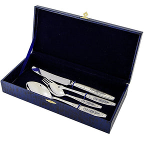 Silberbesteck Set 4 - teilig 925 Silber Astra Black