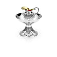 Mayim Achronim Set 925 Silber Signature — Kännchen mit vergoldetem Ausguss in Fußschale, Zaramella Italien