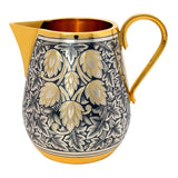 Milchkanne 925 Silber vergoldet – Kollektion „Hopfen“ historisches Design (1969)