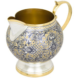 Milk jug 925 silver gold-plated tradition 