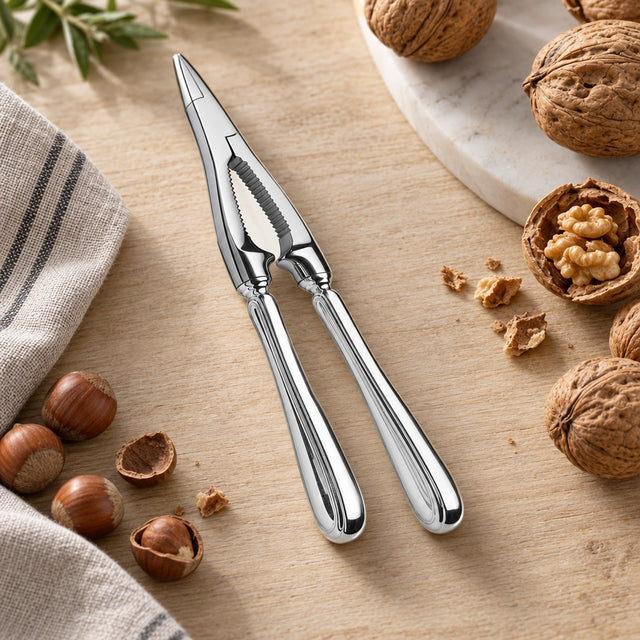 Nussknacker & Traubenschere 925 Silber Inglese (Serie Inglese) — Lifestyle-Setting am Küchentisch