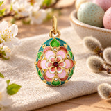 Osteranhänger Blumenzauber Rosa — Lifestyle-Setting am Ostertisch