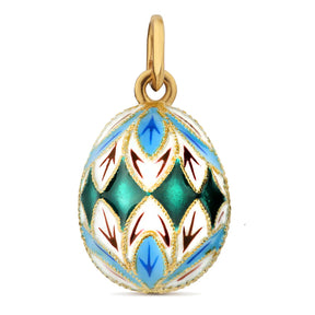 Osteranhänger Tropfen – Emaille & vergoldetes Silber