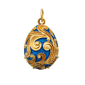 Osteranhänger Royal – Blau, Emaille & vergoldet