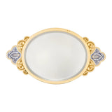 Ovales Serviertablett Zaren Fest – 925 Silber vergoldet & Niello