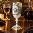 Pokal 925 Silber Niello Siegesorden — Lifestyle-Setting am Weintisch