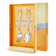 Children's cutlery set "Teddy Bear with Heart" – 2-piece, 925 silver gold-plated