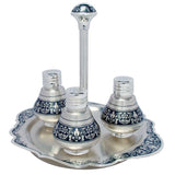 Salt &amp; Pepper Shaker Set 925 Silver Niello-Fest