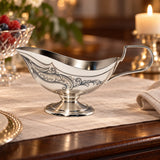 Sauciere 925 Silber Merchant Niello — Lifestyle-Setting am Serviertisch