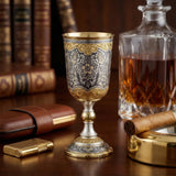 Schnapsglas 925 Silber vergoldet – Zaren Fest Niello - Handgravur