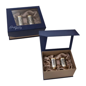 Schnapsbecher Set 925 Silber – Niello & Vergoldung, 2 - teilig