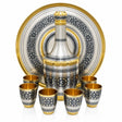 Schnapsservice 925 Silber vergoldet Opulence 8-teilig Karaffe Gläser Tablett