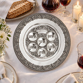Sederteller 925 Silber Signature — Lifestyle-Setting am Sedertisch
