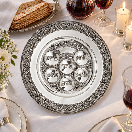 Sederteller 925 Silber Signature — Lifestyle-Setting am Sedertisch