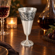 Sektglas 925 Silber Niello Weinranken — Lifestyle-Setting am Weintisch