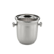 Sektkühler 925 Silber Inglese Zaramella — massiver Champagnerkübel mit zwei Knaufgriffen, hochglanzpoliert, gravierbar, Freisteller