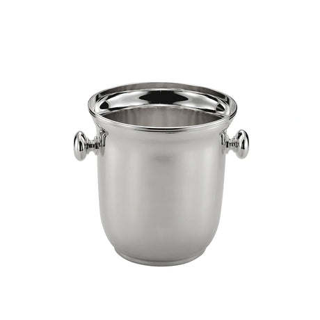 Sektkühler 925 Silber Inglese Zaramella — massiver Champagnerkübel mit zwei Knaufgriffen, hochglanzpoliert, gravierbar, Freisteller
