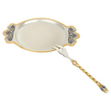 Serviertablett & Zitronengabel 925 Silber vergoldet Tradition – Freisteller Set