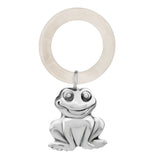 Babyrassel & Beißring 925 Silber kleiner Frosch